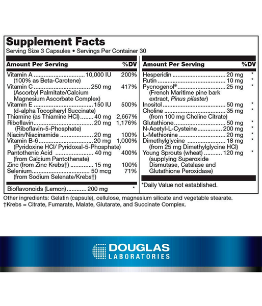 Douglas Laboratories Ultra Anti-Oxidant (Антиоксиданти, суміш для підтримки здорового старіння), 90 капс. DOU-01740 фото