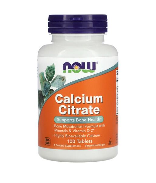 Now Foods CALCIUM CITRATE (Кальций цитрат с минералами), 100 таб NOW-01230 фото