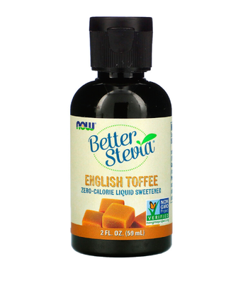 Now Foods BETTER STEVIA English Toffee LIQUID (підсолоджувач з нульовою калорійністю), 59 мл NOW-06938 фото