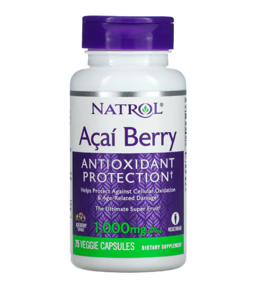 Natrol Acai Berry (Асаи ягоды) 1000 мг, 75 вег.капс. NTL-05576 фото