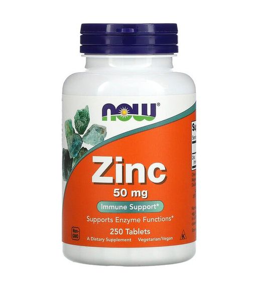 Now Foods ZINC GLUCONATE (Цинк) 50 мг, 250 таб NOW-01522 фото