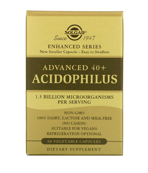 Solgar Advanced 40+ Acidophilus (Пробиотики Ацидофилус 40+), 60 вег.капс. SOL-00027 фото