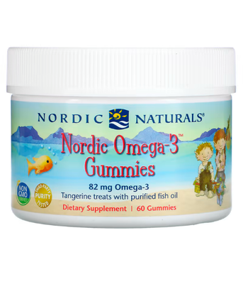 Nordic Naturals Nordic Omega-3 Tangerine Treats (Рыбий жир для детей) 82 мг вкус мандарина, 60 жев.таб. NOR-30130 фото