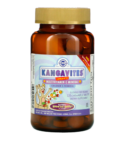 Solgar Kangavites Complete Multivitamin & Mineral Children's Formula (Витамины для детей), 120 жев.таб SOL-01016 фото