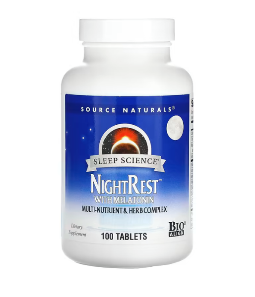 Source Naturals NightRest With Melatonin (Мелатонин с травами), 100 таб. SNS-00358 фото