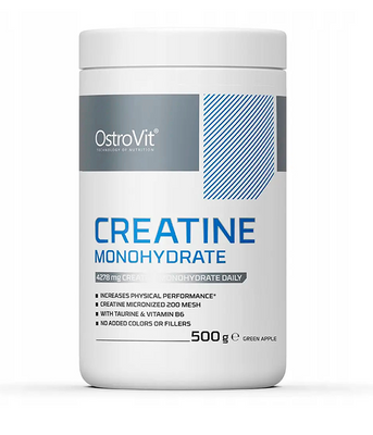 OstroVit Creatine Monohydrate (Креатин) вкус зеленого яблока, 500 г ostrovit-12 фото