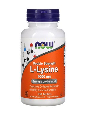 Now Foods L-LYSINE (L-лизин) 1000 мг, 100 таб NOW-00113 фото