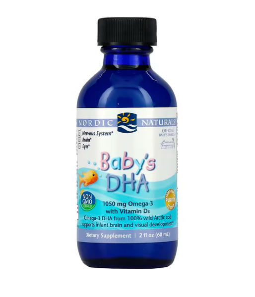 Nordic Naturals Baby's DHA 1050 мг with Vitamin D3 (Рідкий риб'ячий жир для дітей + Д3), 60 мл NOR-53787 фото