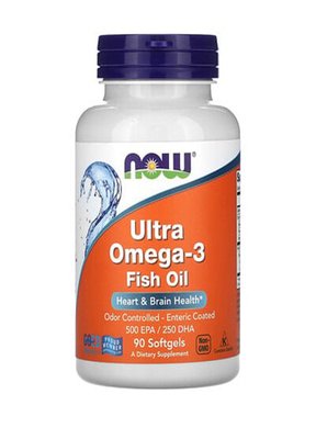 Now Foods ULTRA OMEGA 3 рибʼячий жир з кишковорозчинною оболонкою, 90 капс NOW-01661 фото