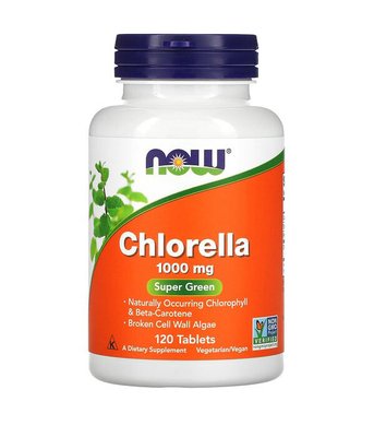 Now Foods CHLORELLA (Хлорела) 1000 мг, 120 таб NOW-02632 фото