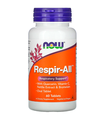 Now Foods RESPIR-ALL ALLERGY (Поддержка дыхательной функции), 60 таб. NOW-03282 фото