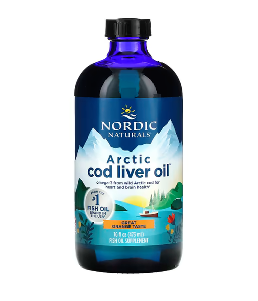 Nordic Naturals Arctic Cod Liver Oil (Рыбий жир из печени трески) апельсиновый вкус, 473 мл NOR-54787 фото