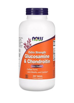 Now Foods Glucosamine & Chondroitin (Глюкозамен и хондроитин) 2x 750/600мг, 240 таб NOW-03244 фото