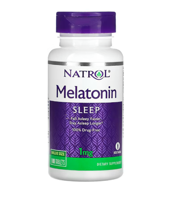 Natrol Melatonin (Мелатонін) 1 мг, 180 таб. NTL-00466 фото