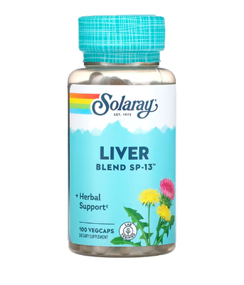 Solaray Liver Blend SP-13 (смесь для поддержки печени), 100 вег.капс. SOR-02130 фото