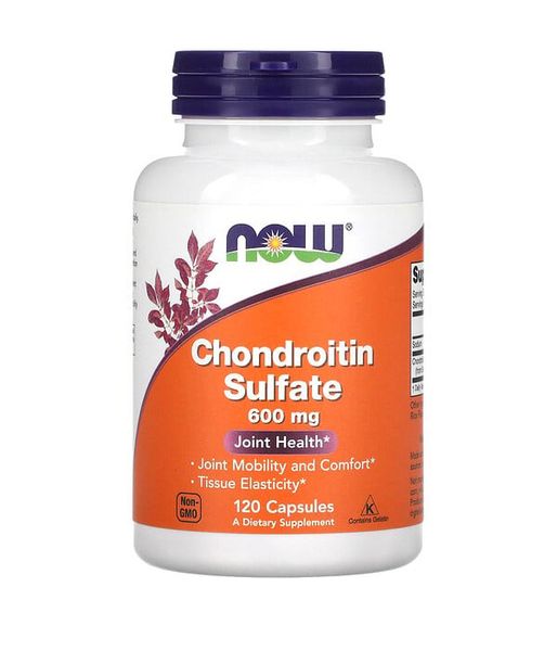 Now Foods CHONDROITIN SULFATE (Хондроітин сульфат) 600 мг, 120 капс NOW-03226 фото