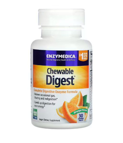 Enzymedica Digest Complete Digestion Formula (Пищеварительные ферменты) апельсиновый вкус, 30 жев.таб. ENZ-13042 фото