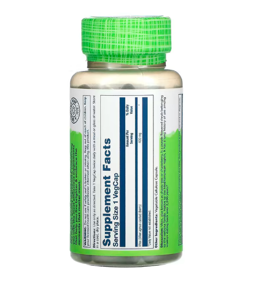 Solaray Vitex Berry Extract (Витекс священный) 400 мг, 100 вег.капс. SOR-01645 фото