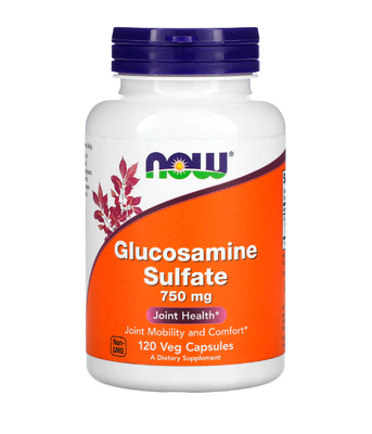 Now Foods Glucosamine Sulfate (Глюкозамін сульфат) 750мг, 120 вег. капс NOW-03235 фото