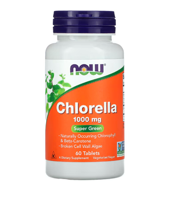 Now Foods CHLORELLA (Хлорела) 1000 мг, 60 таб NOW-02630 фото