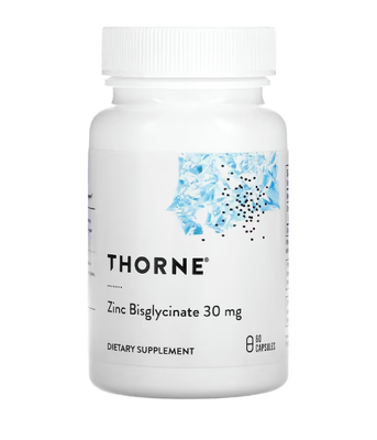 Thorne Research Zinc Bisglycinate (Бісгліцинат цинку) 30 мг, 60 капс. THR-01174 фото