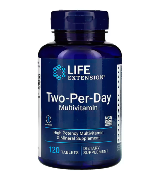 Life Extension Two-Per-Day Tablets Multivitamin, 120 таб. LEX-23151 фото