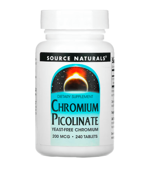 Source Naturals Chromium Picolinate 200 мкг, 240 таб SNS-00108 фото